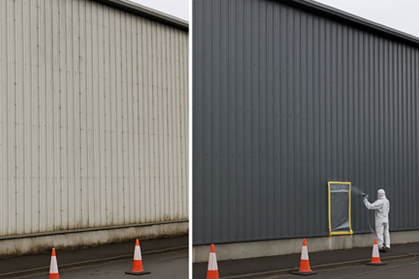 On-site paint sprayers working in Hook